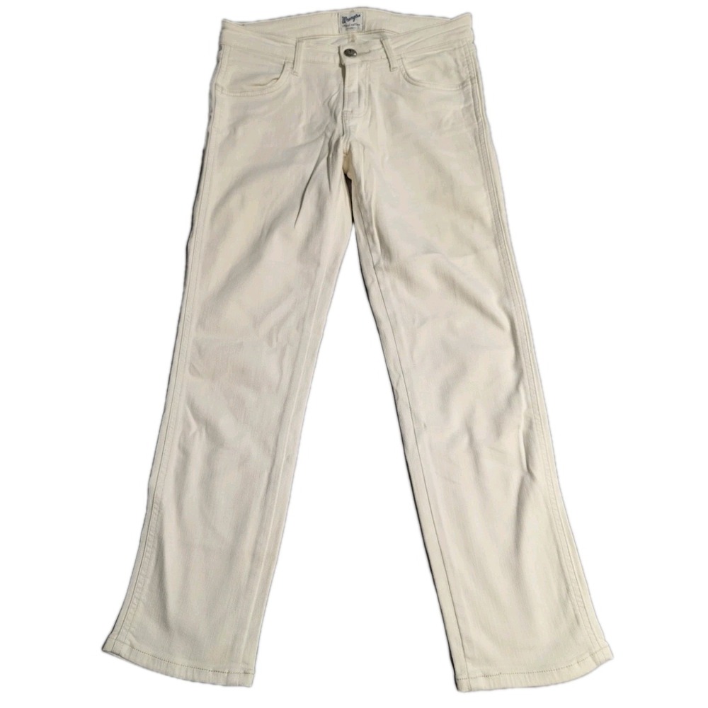 Wrangler x Chocol Raffine Robe Off White Cropped Ankle Jeans Womens L 29x25.5